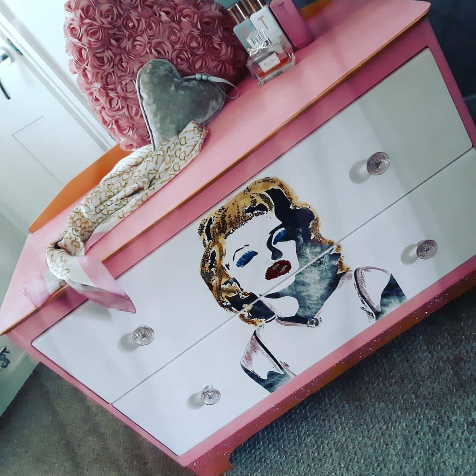 ICONIC MARILYN MONROE furniture upcycled two drawer chest of Etsy