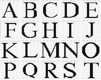 Small Alphabet Knitting Charts