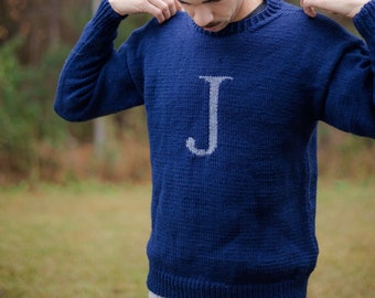 Knit Pattern: Adult Initial Sweater, Weasley Sweater