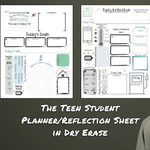 Teen Daily Planner/Reflection Sheets For Life