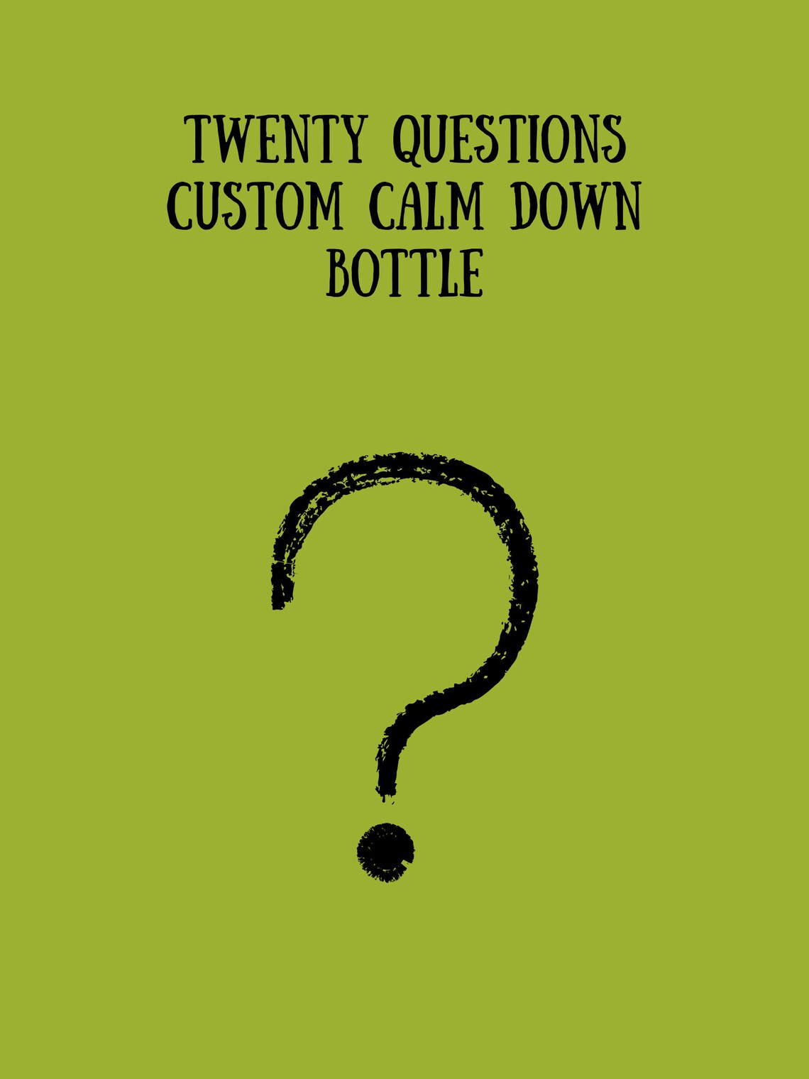 20 Questions Bottle - Etsy