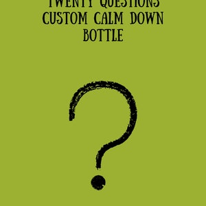 20 Questions Bottle