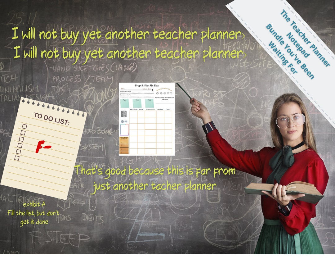 The Unique Teacher Planner Notepad Bundle - Etsy