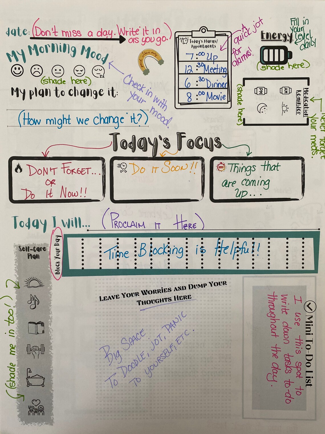 The Ultimate ADHD Planner/ Daily Reflection SheetsDIGITAL Etsy