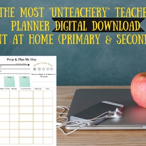 The Teacher Planner Unlike Any Other (2 Page Digital Dowload)