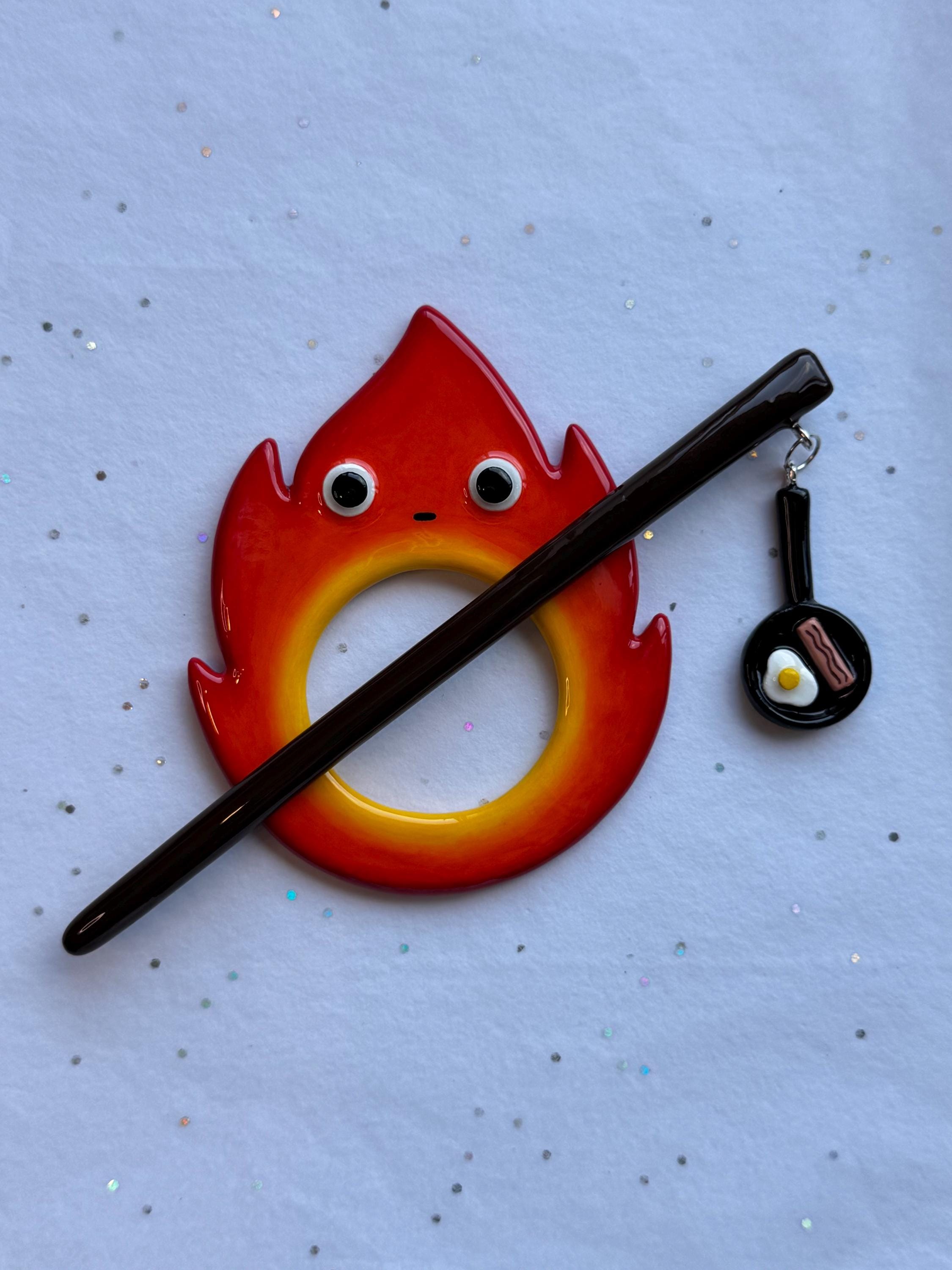 Calcifer Hair Clip - Etsy
