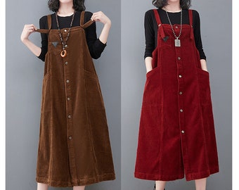 corduroy jumper dress womens