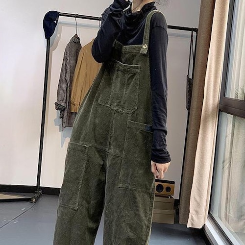 Green Corduroy Overalls Vintage Jumpsuits 90s Plus Size Etsy