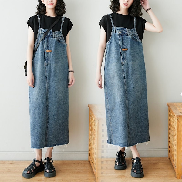 Denim Jumper Dress - Etsy