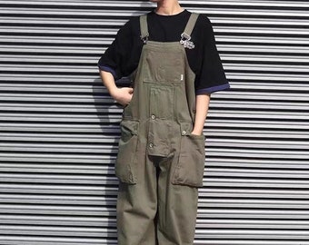 Unisex Vintage Overalls, Baggy Jeans Jumpsuits, Men Wide Leg Overall, Plus Size Overalls, Bib Overalls With Pockets, 80s Pants