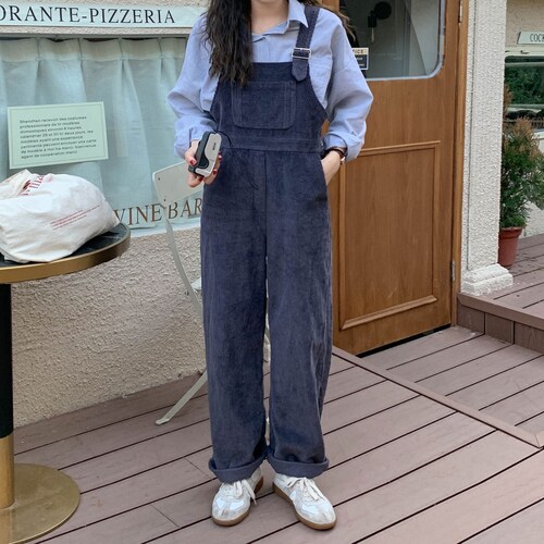 Women Corduroy Overalls Vintage Jumpsuits 90s Plus Size Etsy