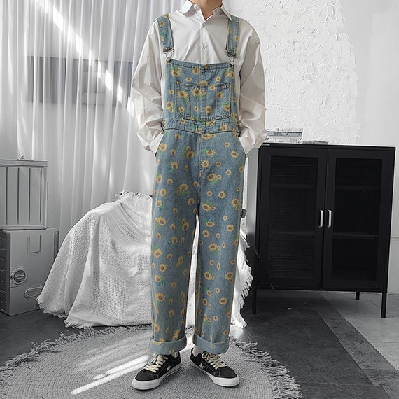 Sunflower Denim Overalls Baggy Jeans 