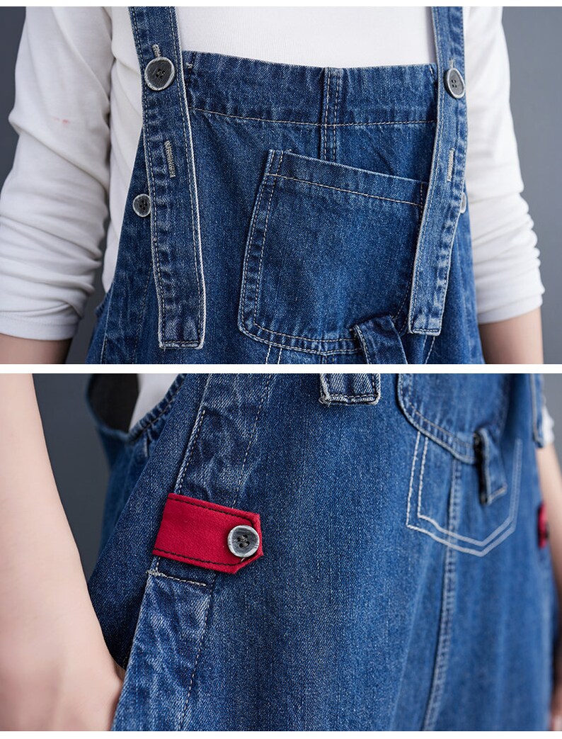 Woman Baggy Overalls Denim Overalls Women Plus Size Etsy