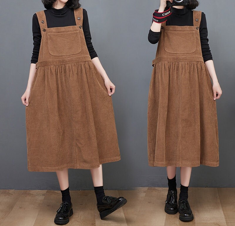 Corduroy Overall Dress - Etsy