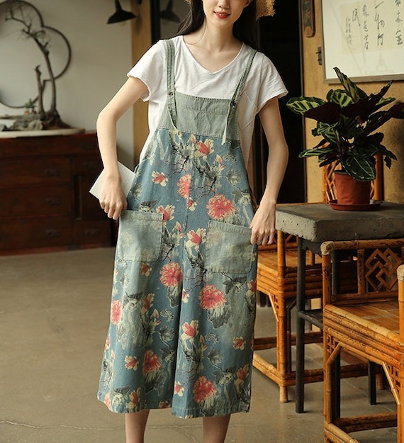Floral Overall Dress Set main image 1