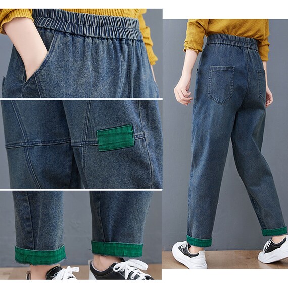 High Waist Denim Pants Loose Denim 