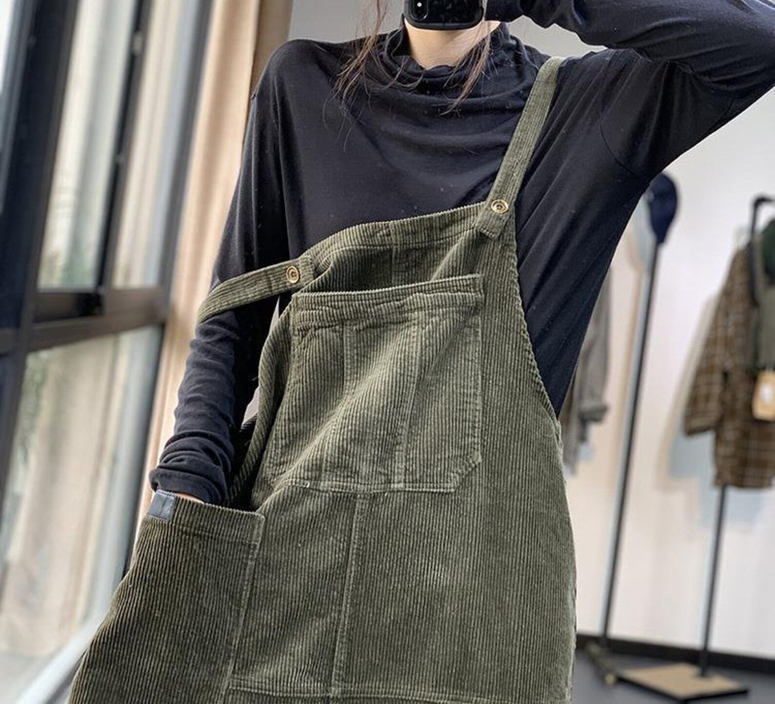 Green Corduroy Overalls Vintage Jumpsuits 90s Plus Size Etsy