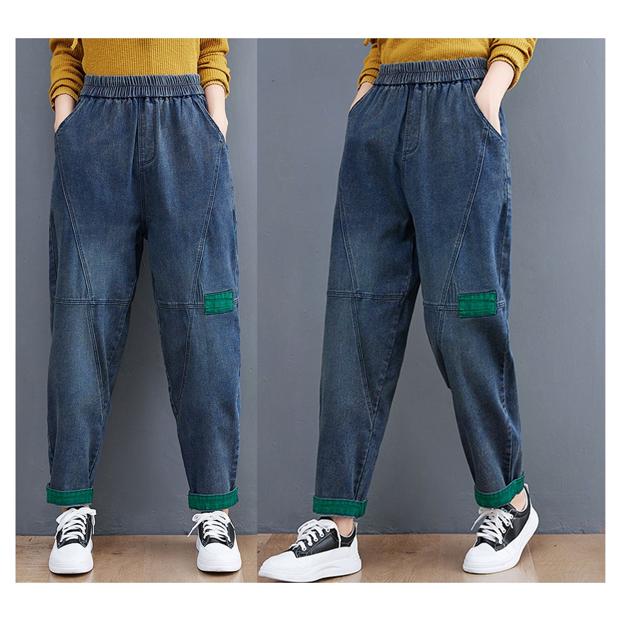 High Waist Denim Pants Loose Denim 
