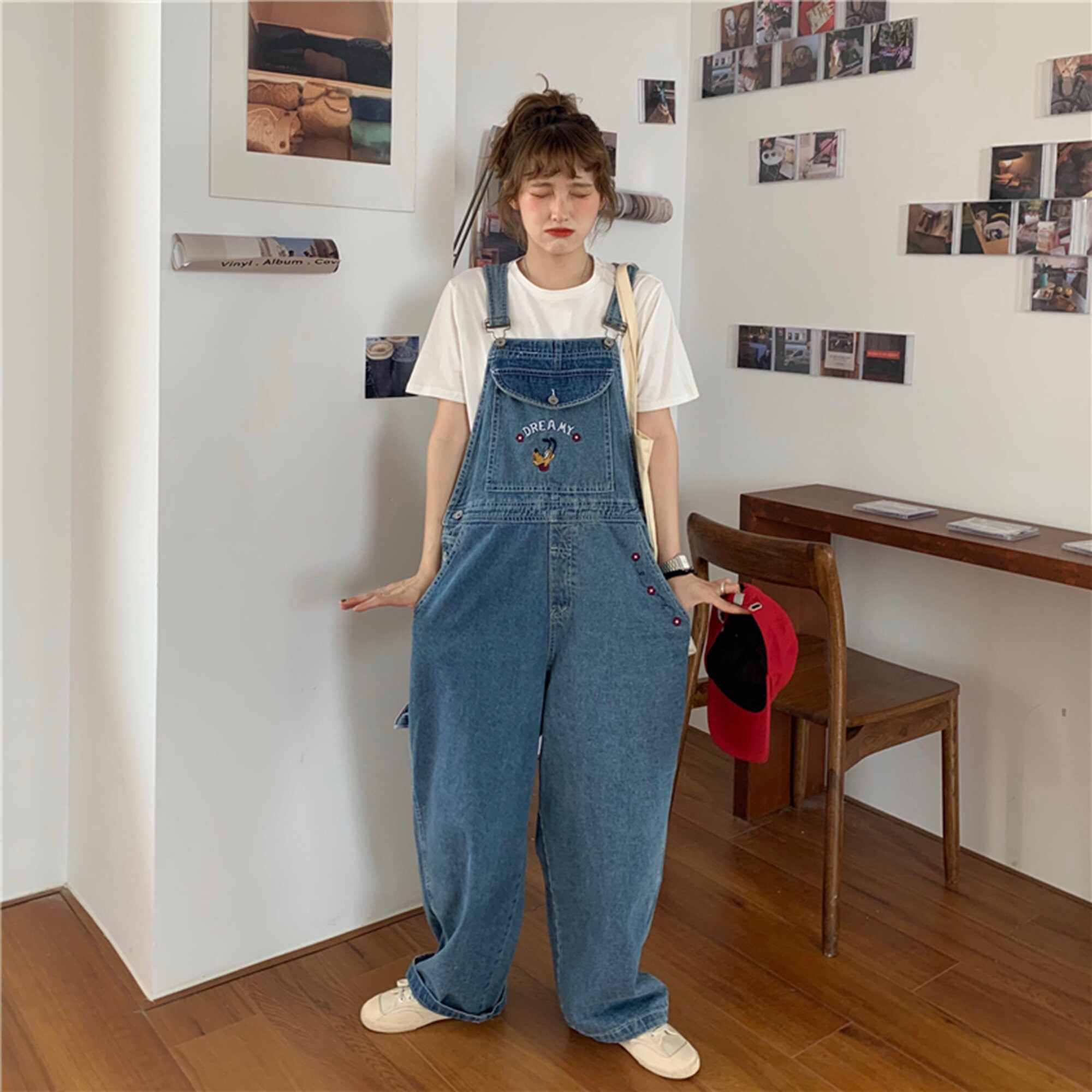 New Design Denim Overalls Baggy Jeans 