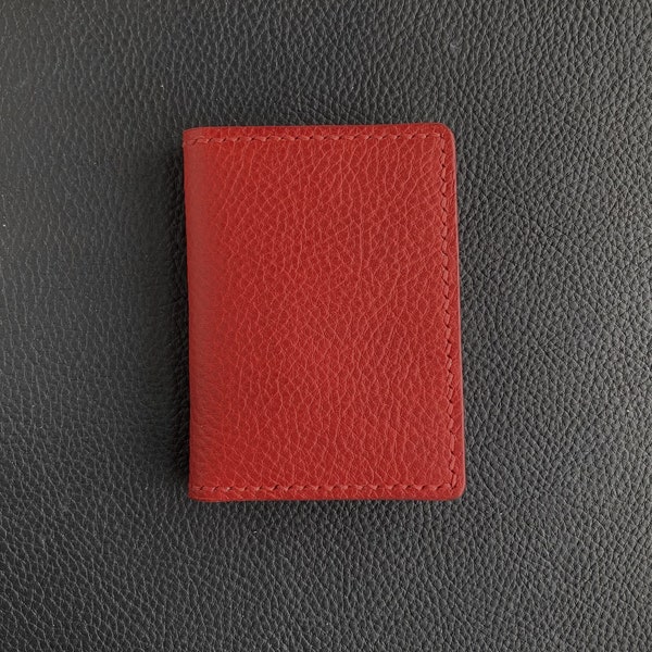Red Leather Wallet - Etsy