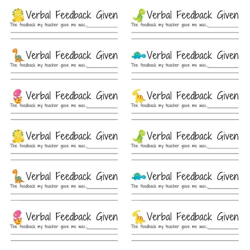 Verbal Feedback Marking Teacher Teaching Supplies Educational