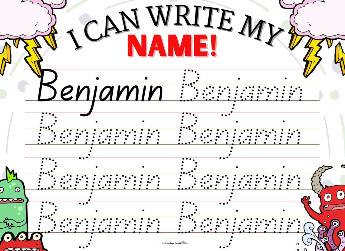Benjamin Traceable First Name Printable 9 Styles Beach | Etsy