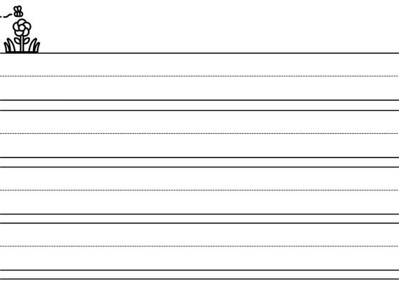 Printable Kindergarten Writing Paper With Manuscript Lines For | Etsy