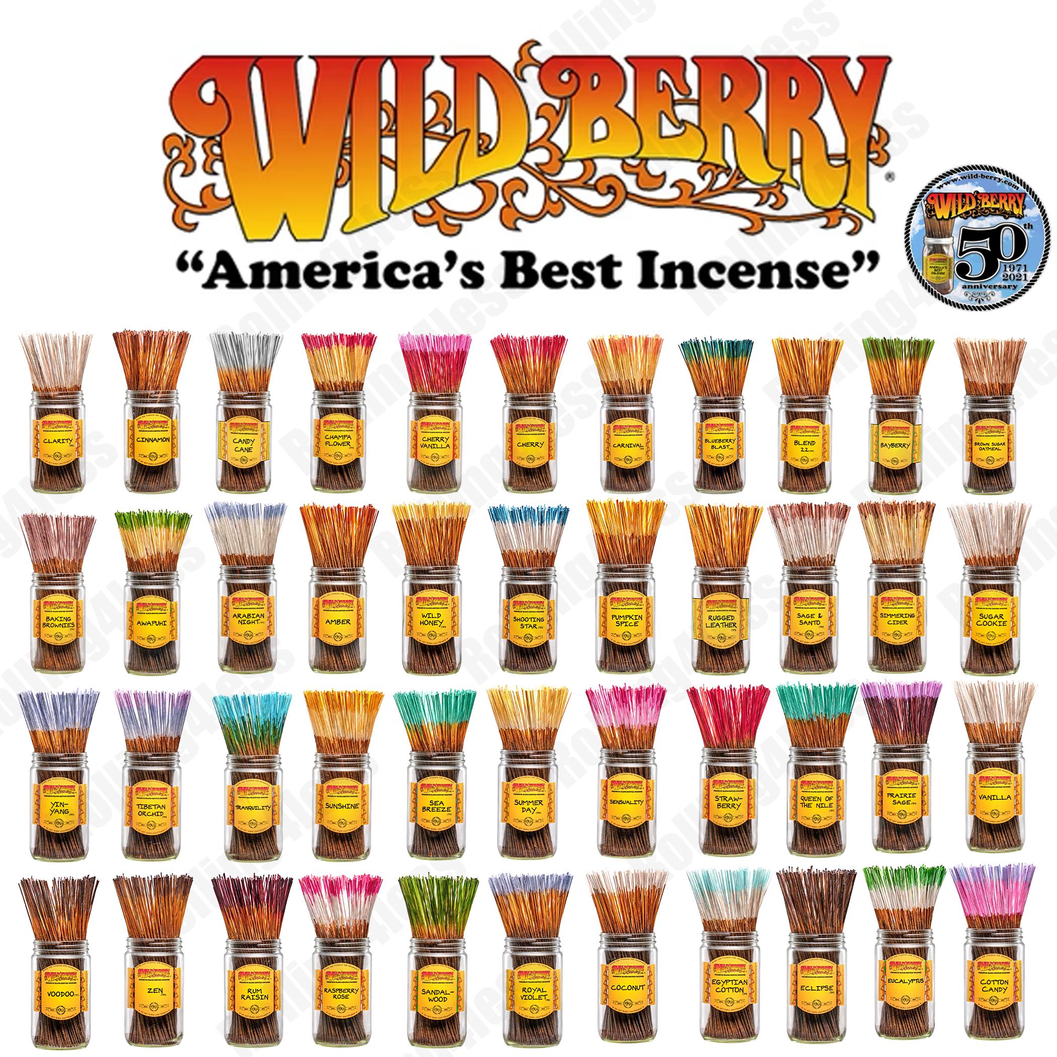 WILDBERRY Incense Sticks - 11 Inches - Pack of 100 (free Wood