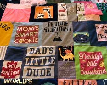 Baby Clothes Quilt, Memory Quilt, T Shirt Quilt, Memory Blanket, Baby Clothes Keepsake, Baby Blanket, Baby Clothes Blanket