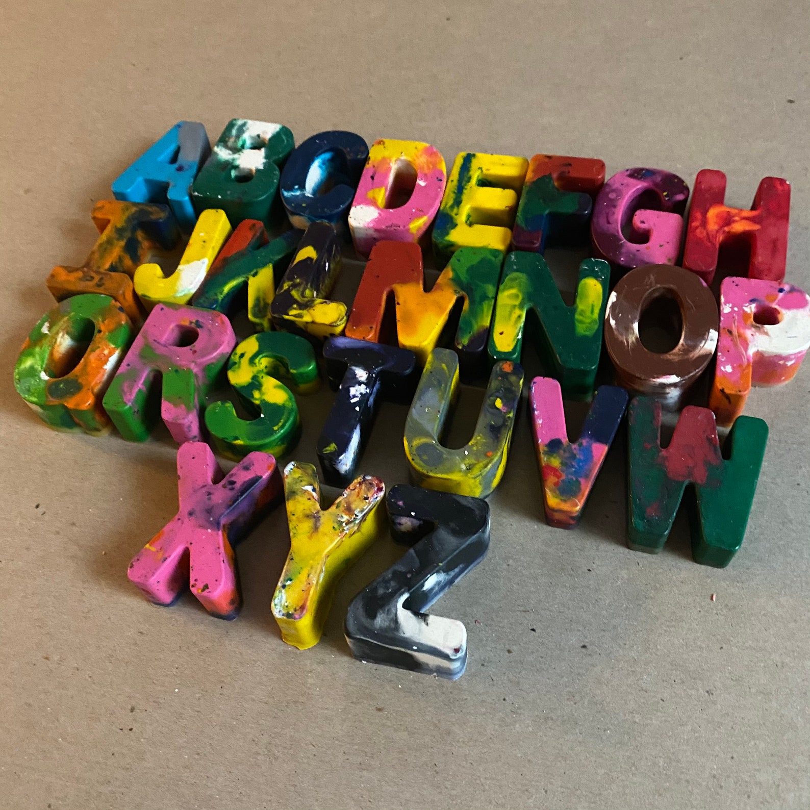 26 Letters Alphabet Crayon Set Custom ABC Colors Gifting Etsy