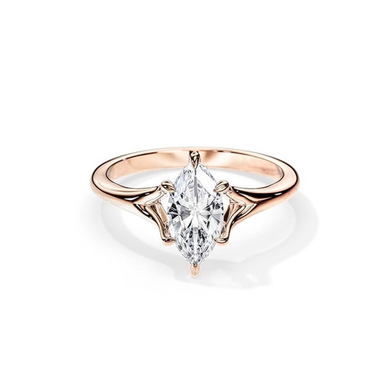 Marquise Moissanite Engagement Ring / Marquise Moi