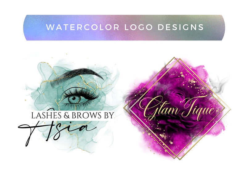 Logo Design, Watermark Signature logo, Affordable Price, Golden Watercolor Brush Stroke, Etsy Branding, SALE 