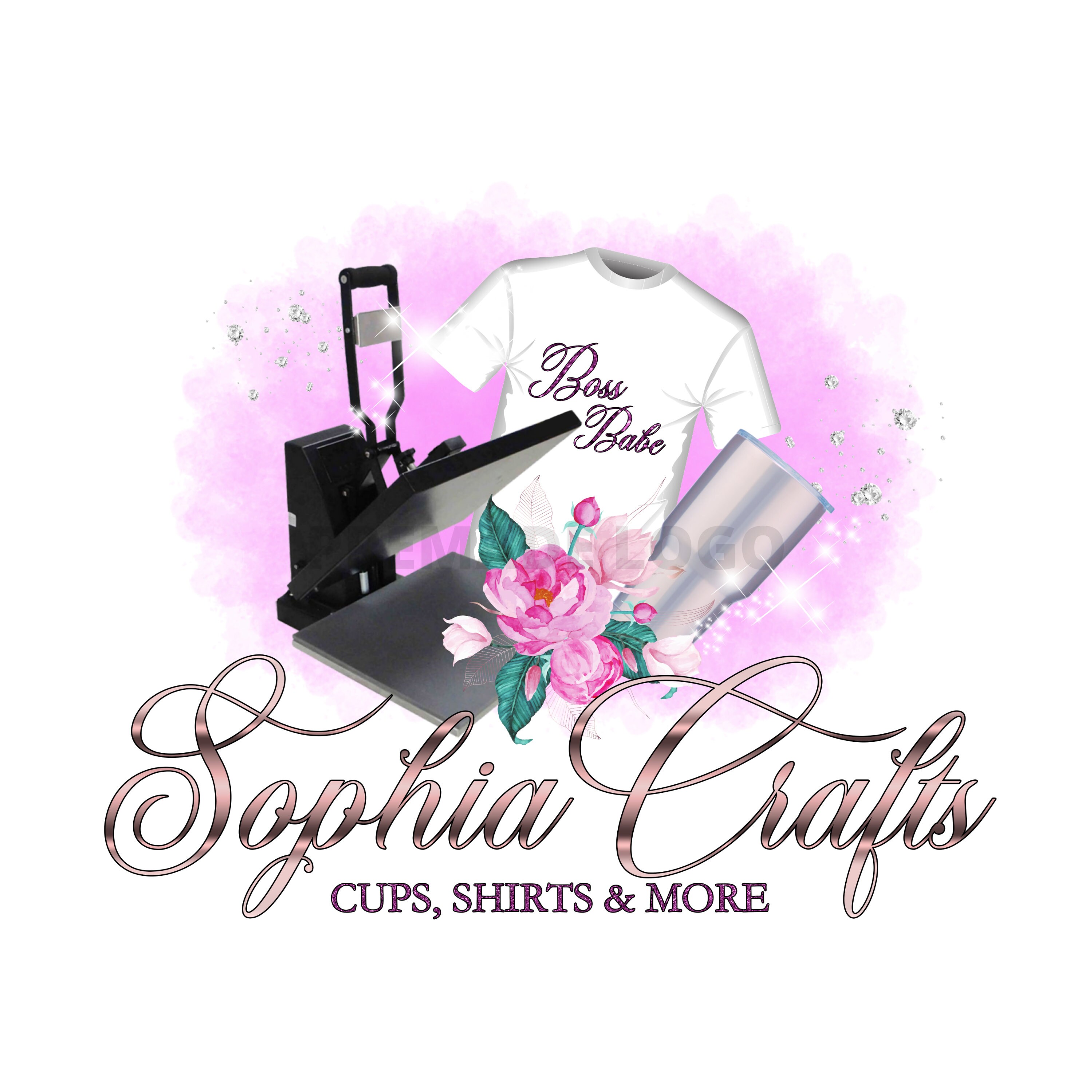 Crafting Logo Design Heat Press Logo Template DIY Cricut Etsy