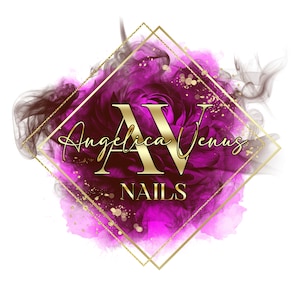 Beauty Logo Design, Gold Signature logo, Rose Watercolor Background, Watermark PNG