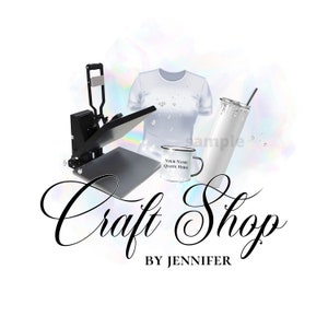 Craft Business Logo, Sublimation Heat Press Machine Logo Design, TShirt Heat Transfer Printer Business