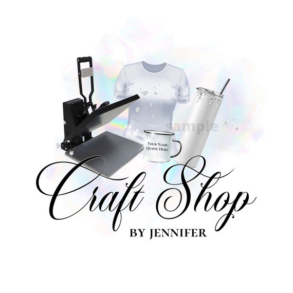 Craft Business Logo, Sublimation Heat Press Machine Logo Design