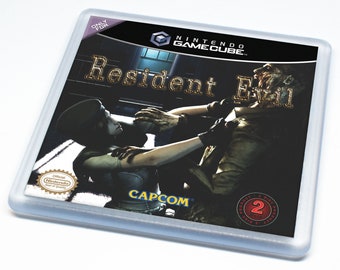 Resident Evil Nintendo Game Cube Coaster - Retro Games Drinks Coaster 10x10cm (Shipping flat rate)