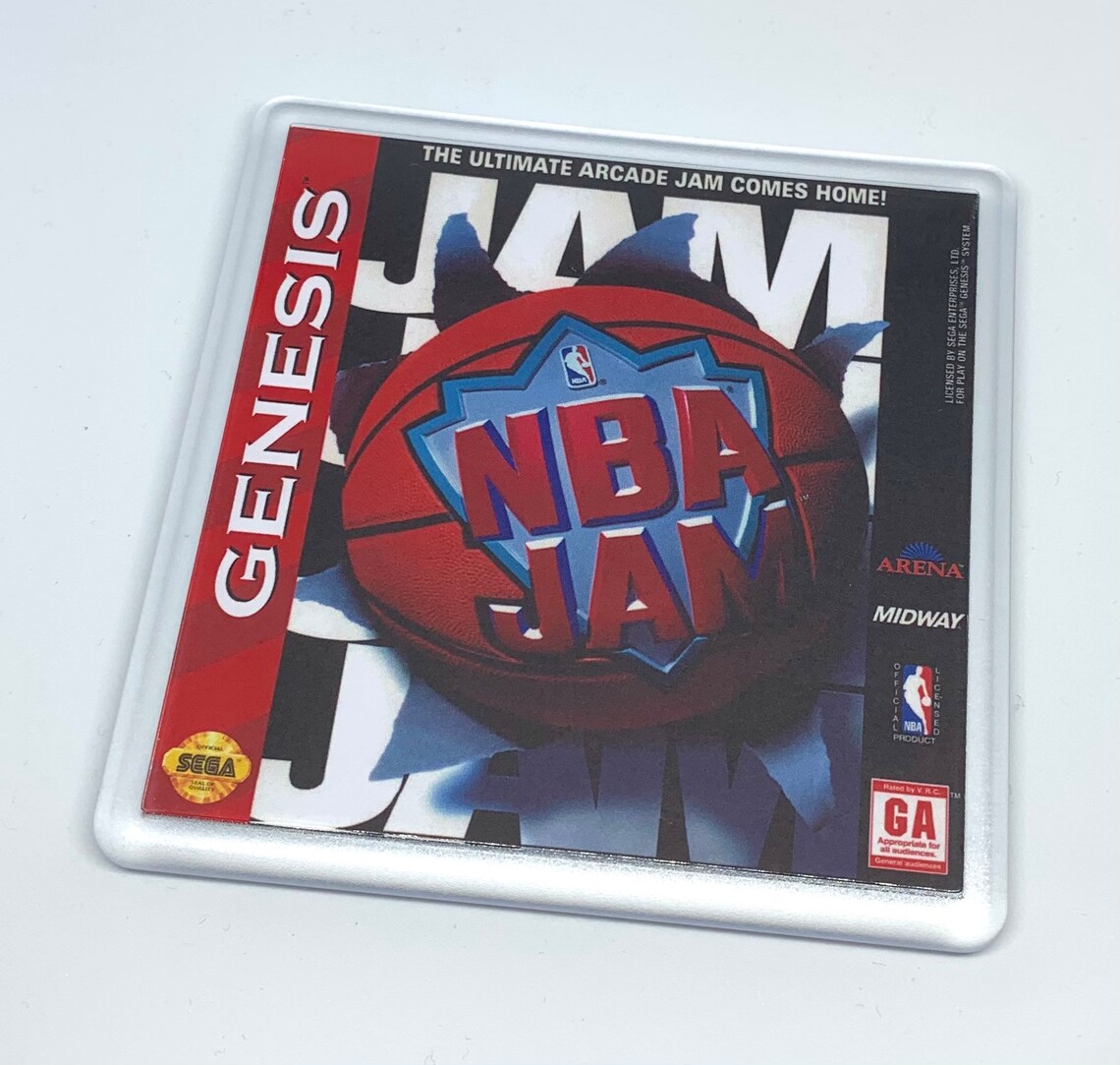 NBA Jam Coaster Retro Games Drinks Coaster 10x10cm Shipping Etsy