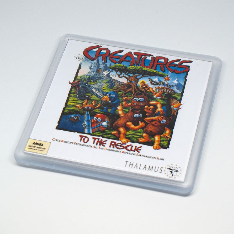 Shipping flat rate Commodore Amiga Retro Games Drinks Coaster 10x10cm