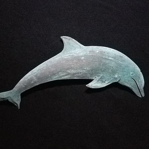 Dolphin,Copper Dolphin,7 Year Anniversary Gift,Copper Sculpture,Metal Wall Art,Beach Art,Copper Art,House Warming Gift,Patina Copper,Copper