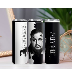 Jelly Roll 20oz Tumbler, jelly roll fan, country music, gift for her, gift for friend, coffee cup