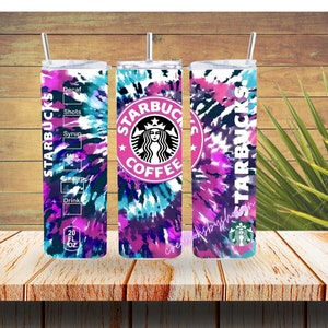Tie dye, rainbow pattern, custom 20oz tumbler, hippie design