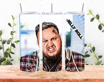 Jelly Roll 20oz Tumbler, jelly roll fan, country music, gift for her, gift for friend, coffee cup