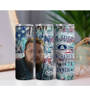 Jelly Roll 20oz Tumbler, jelly roll fan, country music, gift for her, gift for friend, coffee cup