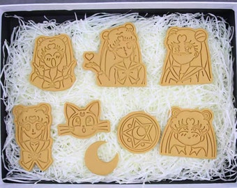 3pcs Sailor Moon 3D Silicone Candy Cookie Cake Mold Soap Mould Baking Tools Set
