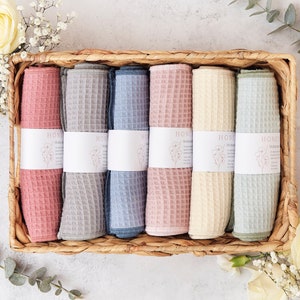 reusable kitchen roll - eco-friendly cloths - cotton waffle wipes - sustainable new home gift - biodegradable paperless towel cleaning