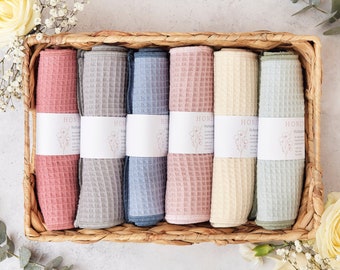 reusable kitchen roll - eco-friendly cloths - cotton waffle wipes - sustainable new home gift - biodegradable paperless towel cleaning