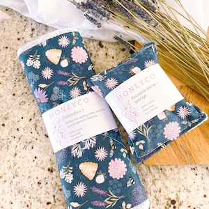 Bee Zero Waste Kit - unpaper towels - unsponge - eco friendly new home gift - reusable sponge & cloths