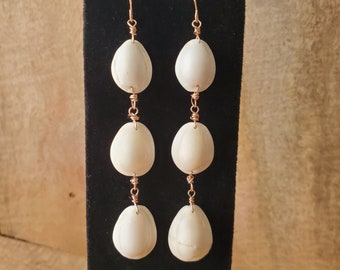 Cowry shell earrings