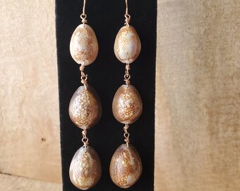 Cowry shell earrings